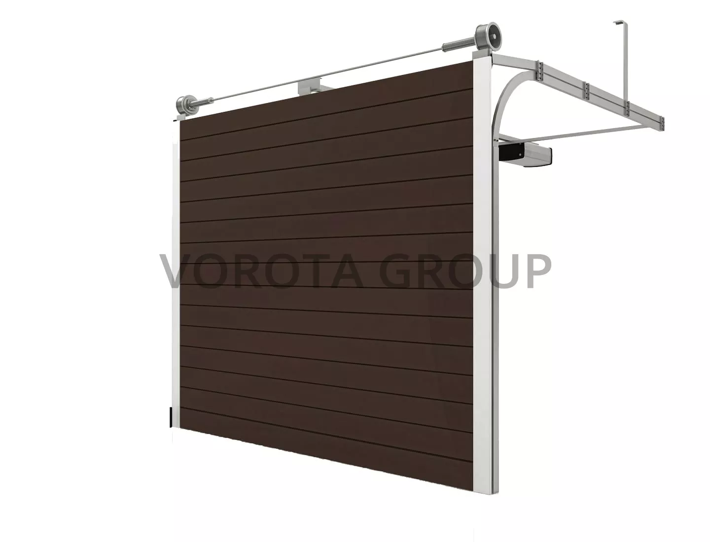 Секционные ворота для гаража Doorhan коричневого цвета 2400x2300