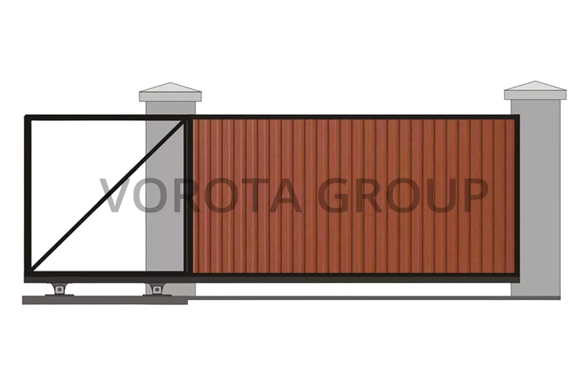 Автоматические откатные ворота Doorhan под дерево 2400x1900