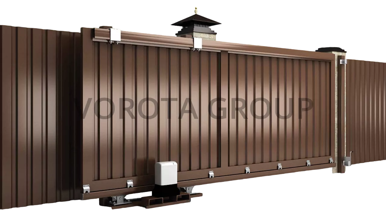 Автоматические откатные ворота Doorhan из сэндвич-панелей 2500x2000