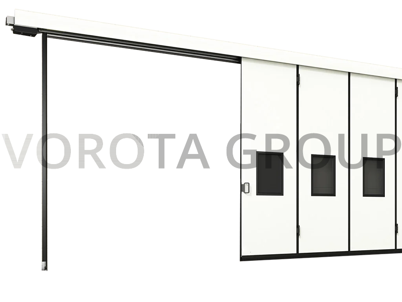 Откатные противопожарные ворота 4500x2500 белые