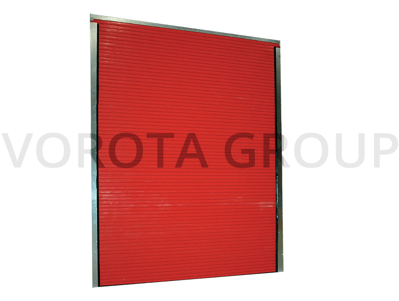 Рулонные противопожарные ворота красного цвета 3000x2500